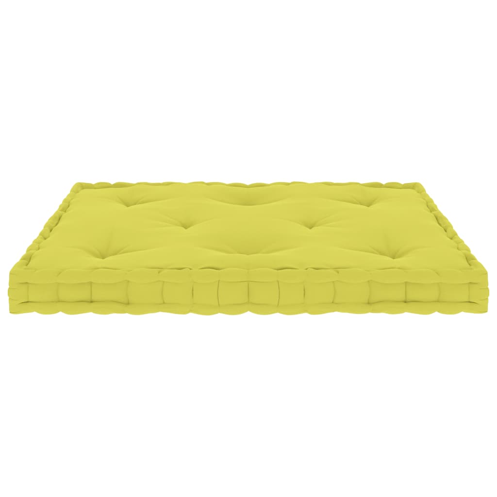 vidaXL Pallet Floor Cushion Apple Green 73x40x7 cm Cotton