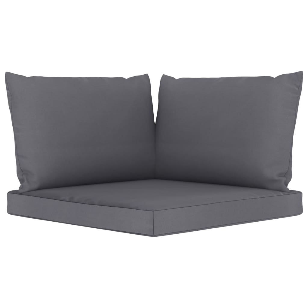 vidaXL 4-Seater Garden Sofa with Anthracite Cushions
