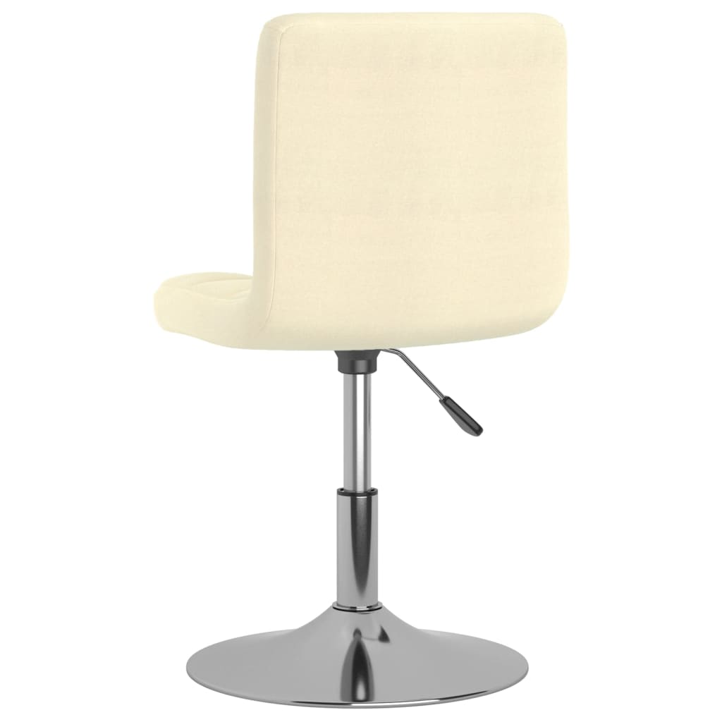 vidaXL Swivel Dining Chairs 4 pcs Cream Fabric