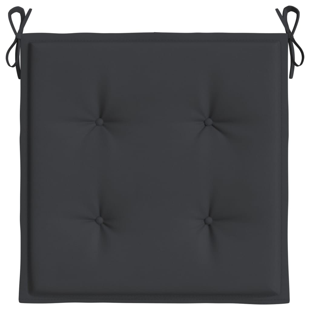 vidaXL Garden Chair Cushions 6 pcs Black 50x50x3 cm Oxford Fabric