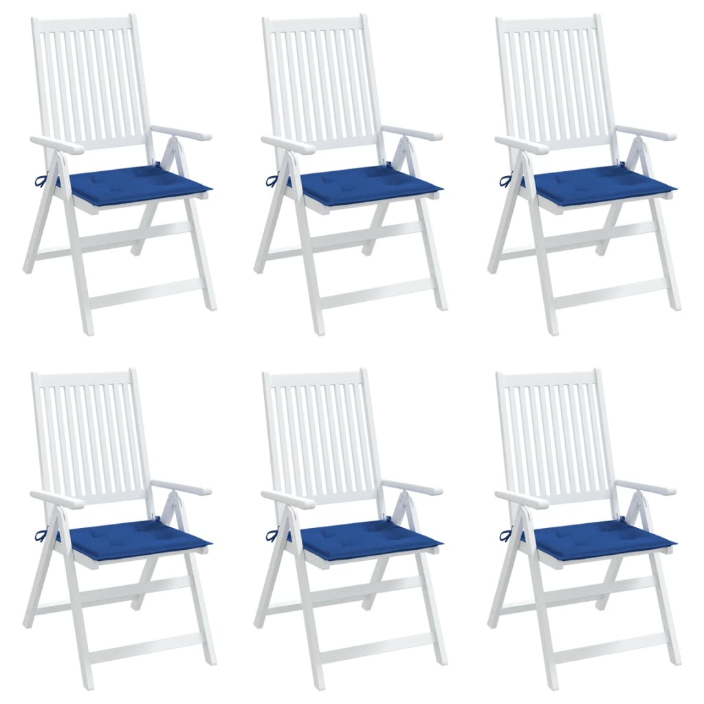 vidaXL Garden Chair Cushions 6 pcs Royal Blue 50x50x3 cm Oxford Fabric