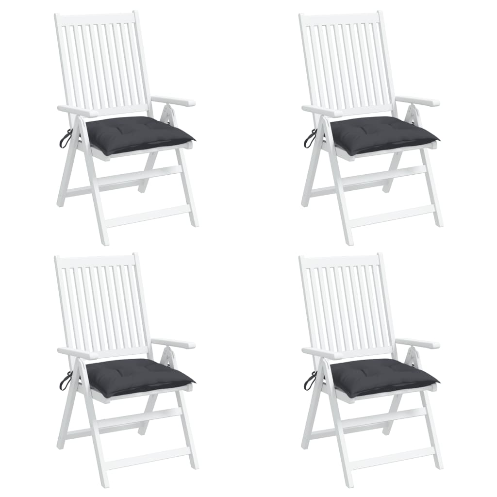 vidaXL Chair Cushions 4 pcs Anthracite 40x40x7 cm Oxford Fabric