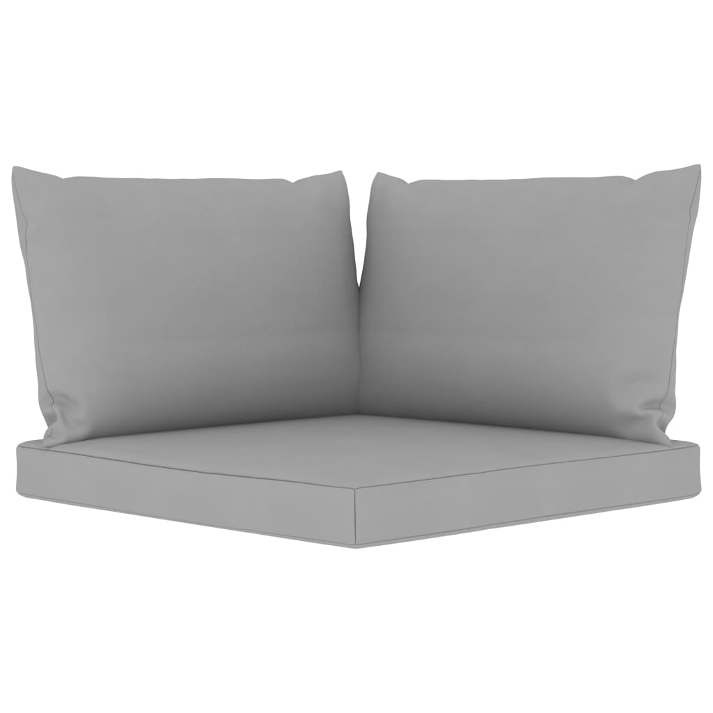 vidaXL 6 Piece Garden Lounge Set Grey Cushion Impregnated Pinewood