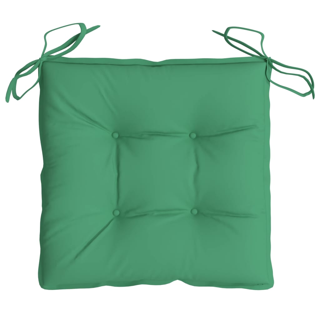 vidaXL Chair Cushions 2 pcs Green 50x50x7 cm Oxford Fabric