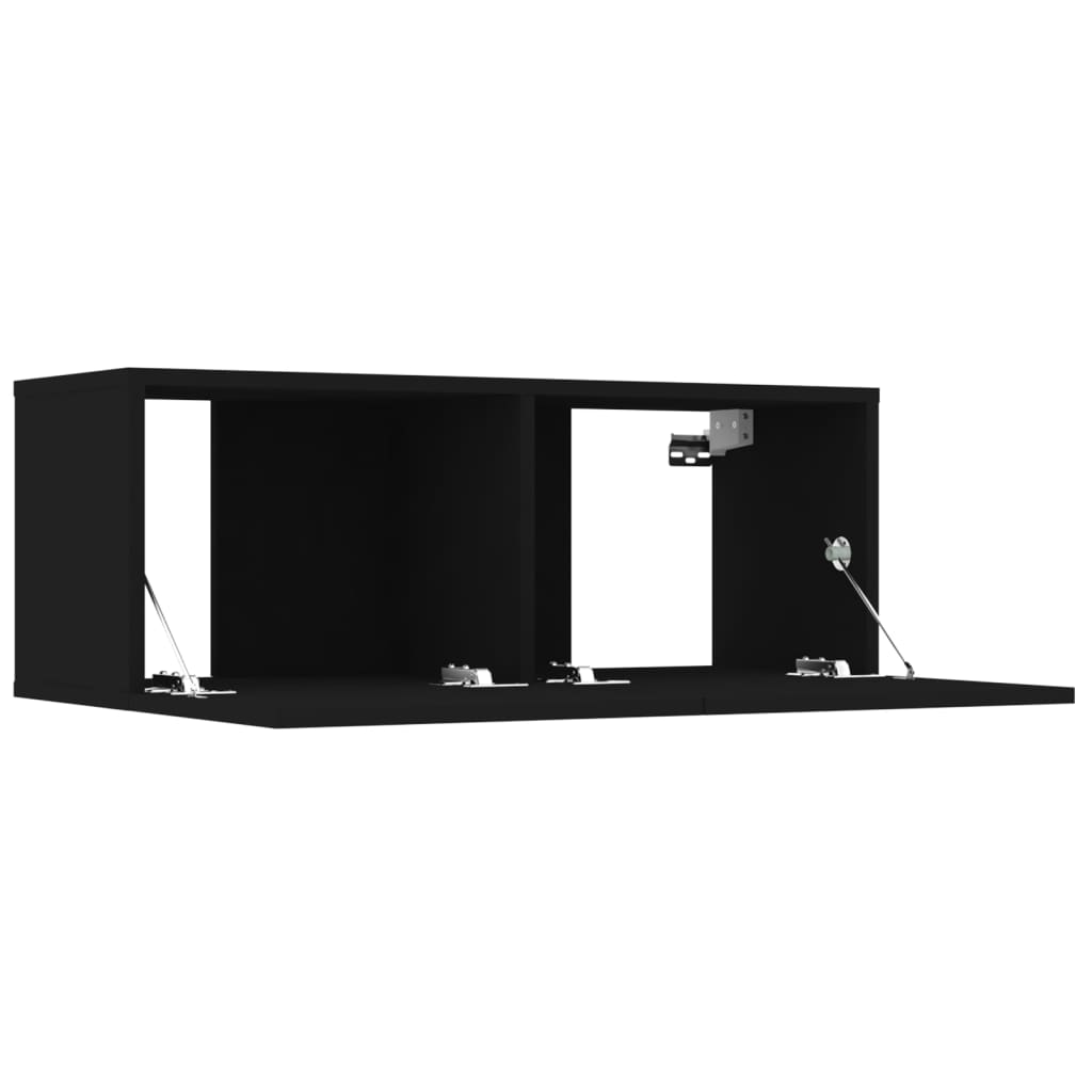 vidaXL 5 Piece TV Cabinet Set Black Engineered Wood