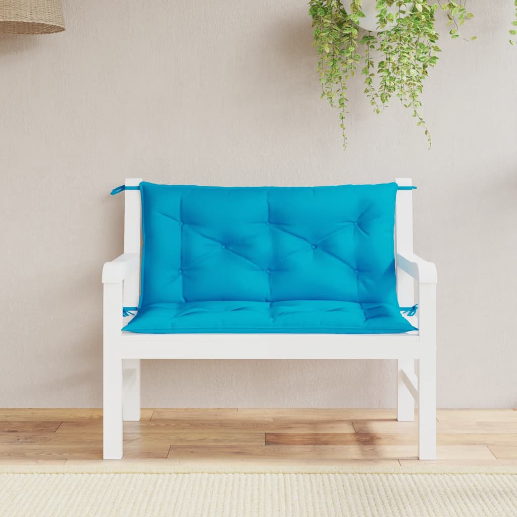 vidaXL Garden Bench Cushions 2 pcs Light Blue 100x50x7cm Oxford Fabric