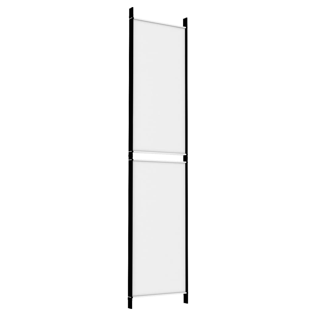 vidaXL 4-Panel Room Divider White 200x220 cm Fabric