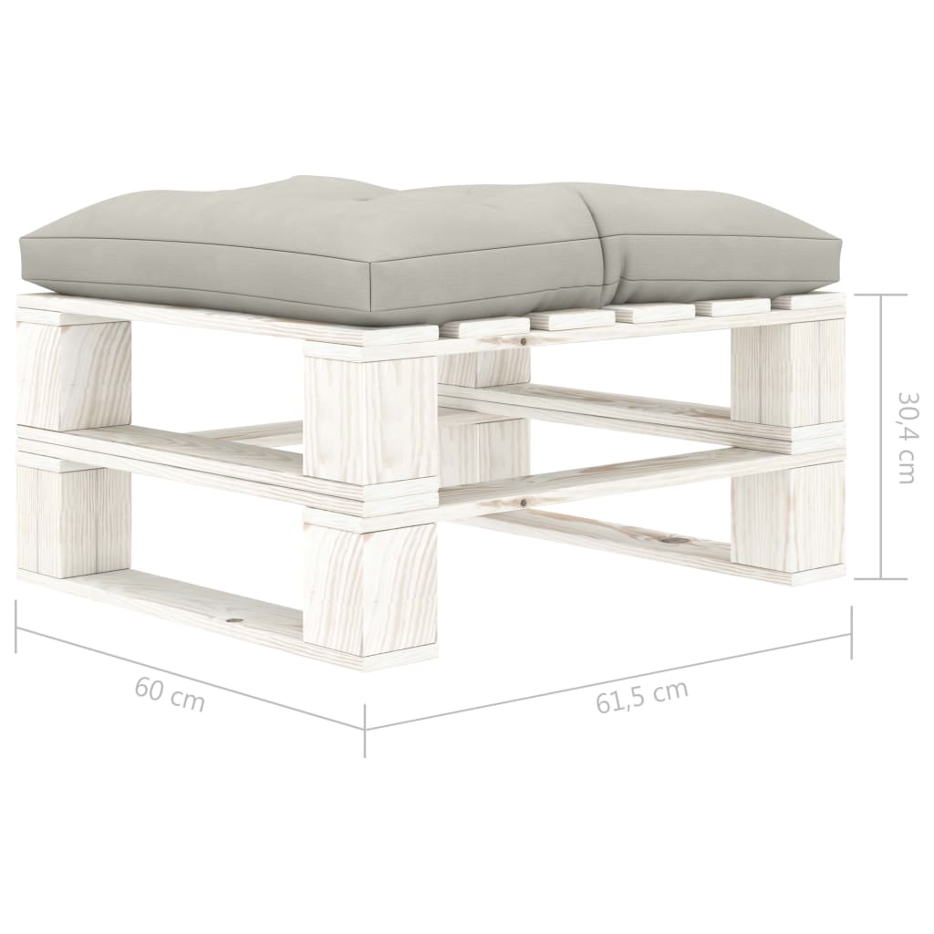 vidaXL 8 Piece Garden Pallets Lounge Set with Taupe Cushions Wood
