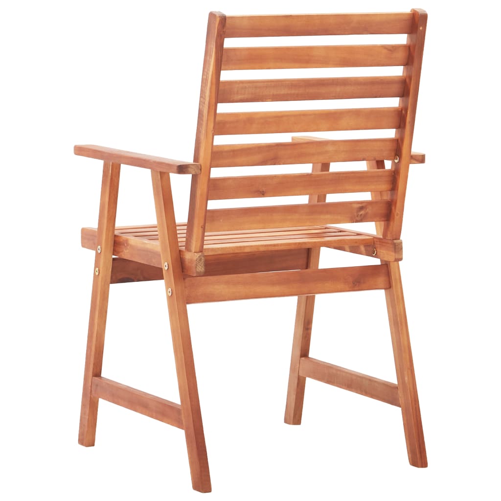 vidaXL Outdoor Dining Chairs 2 pcs with Cushions Solid Acacia Wood