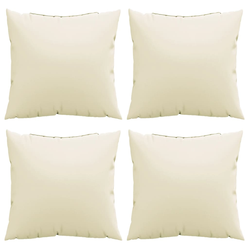vidaXL Throw Pillows 4 pcs Cream 40x40 cm Fabric