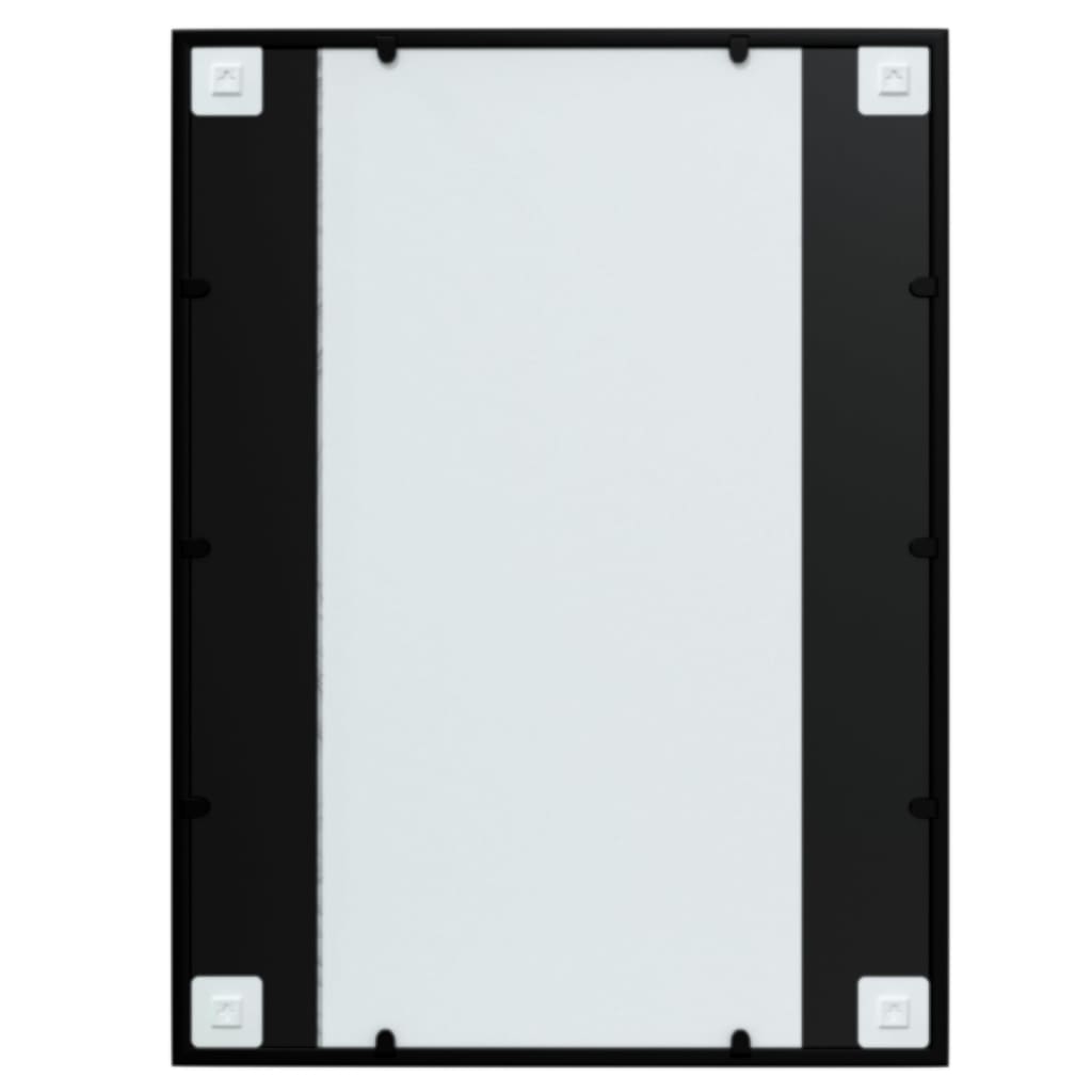 vidaXL Wall Mirrors 3 pcs Black 80x60 cm Metal