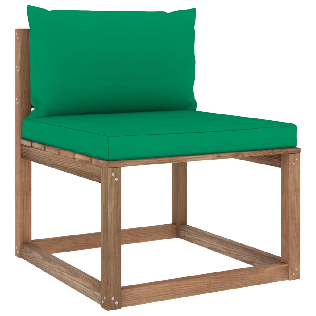 vidaXL 6 Piece Garden Pallet Lounge Set with Cushions Impregnated Pinewood