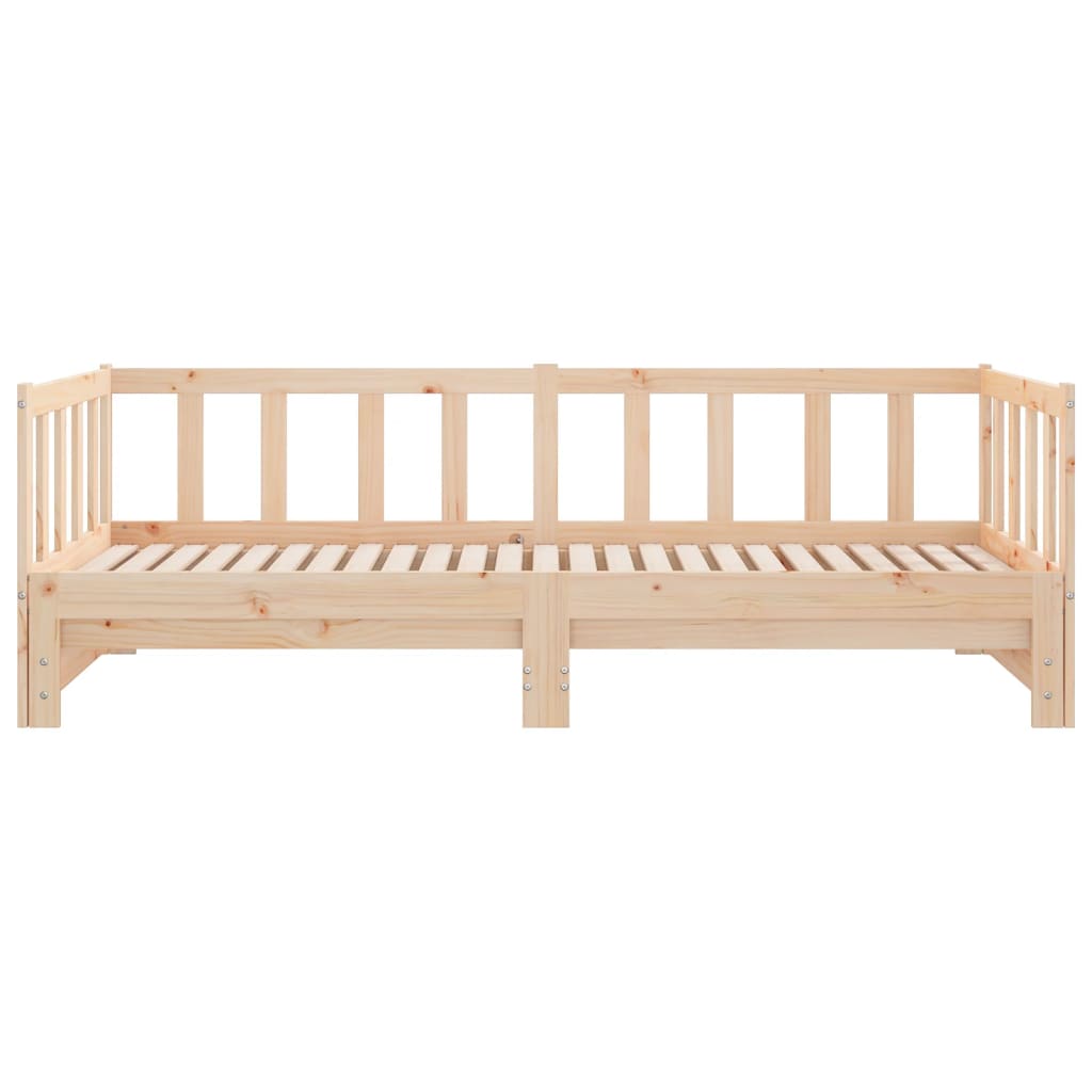 vidaXL Day Bed with Trundle without Mattress 90x200 cm Solid Wood