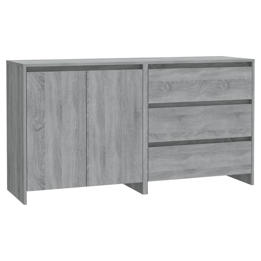 vidaXL 2 Piece Sideboard Grey Sonoma Engineered Wood