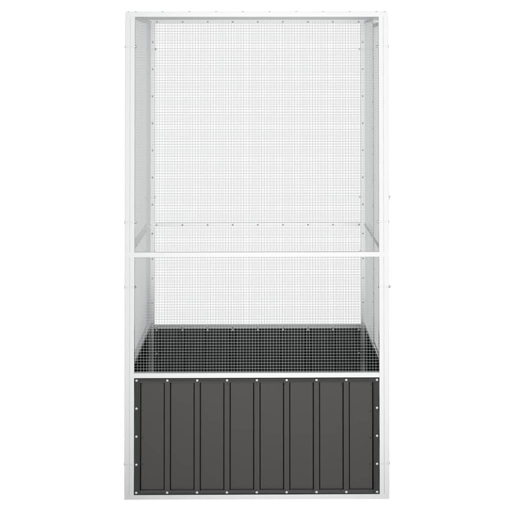 vidaXL Bird Cage Anthracite 111x107x211.5 cm Galvanised Steel