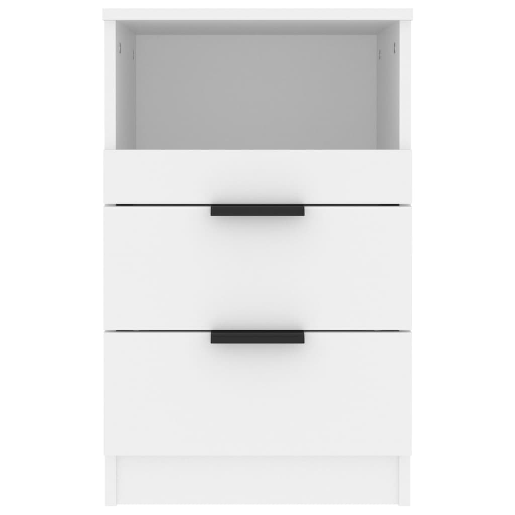 vidaXL Bedside Cabinet White Engineered Wood