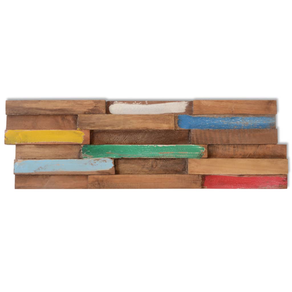 vidaXL Wall Cladding Panels 10 pcs 1.03 m² Solid Teak Wood