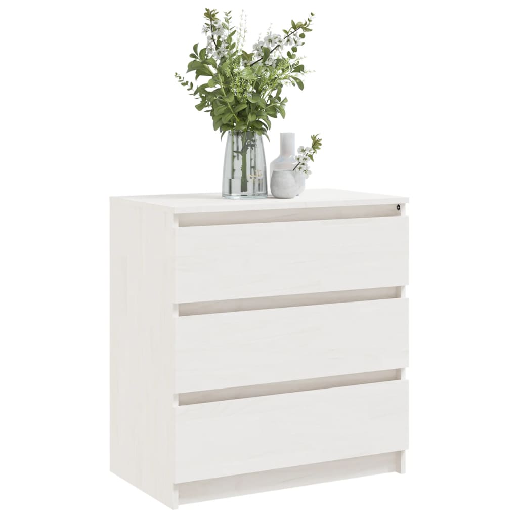 vidaXL Bedside Cabinets 2 pcs White 60x36x64 cm Solid Pinewood