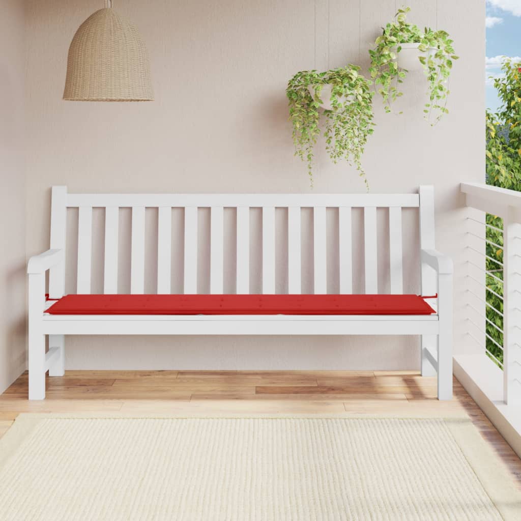 vidaXL Garden Bench Cushion Red 200x50x3 cm Oxford Fabric