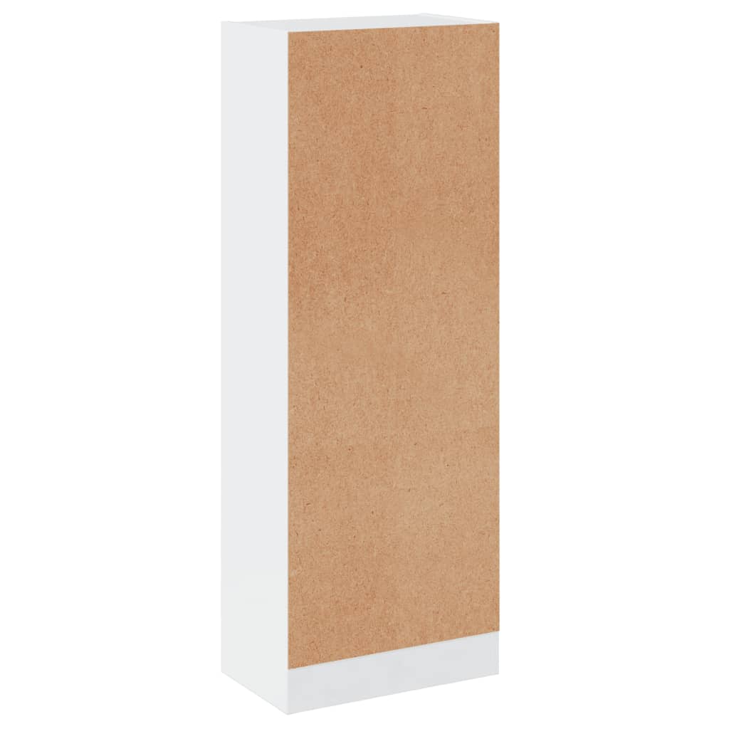vidaXL 3-Tier Book Cabinet High Gloss White 40x24x109 cm Engineered Wood
