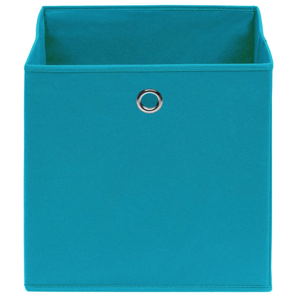 vidaXL Storage Boxes 10 pcs Baby Blue 32x32x32 cm Fabric