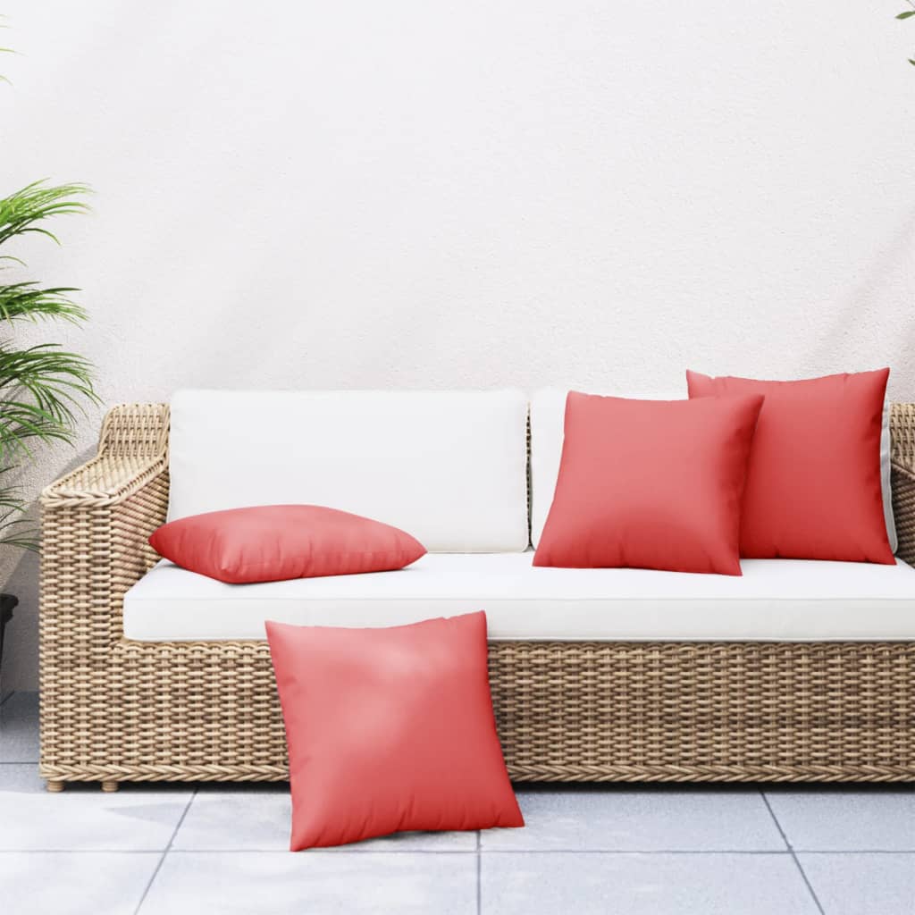 vidaXL Throw Pillows 4 pcs Red 60x60 cm Fabric