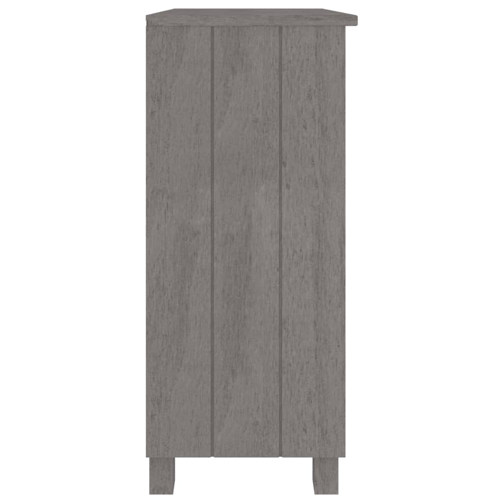 vidaXL Sideboard HAMAR Light Grey 85x35x80 cm Solid Wood Pine