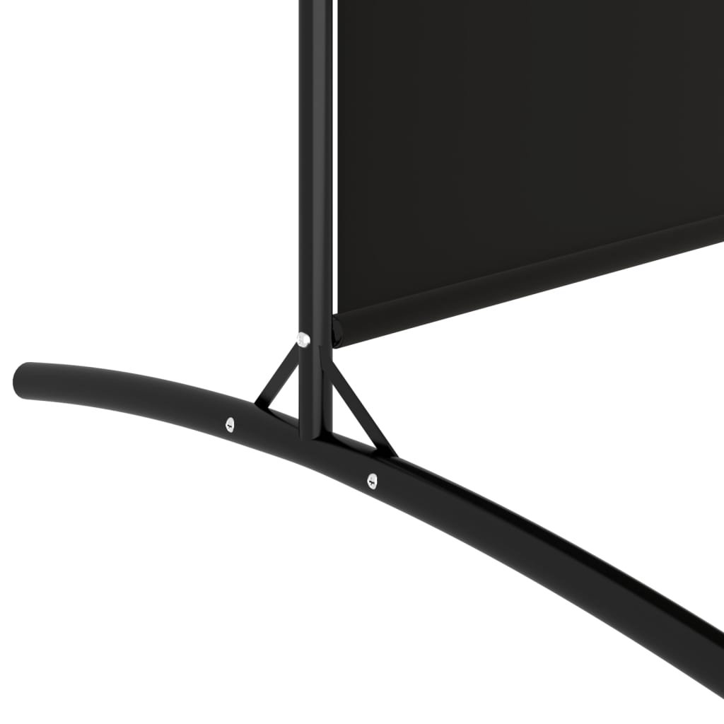 vidaXL 3-Panel Room Divider Black 525x180 cm Fabric