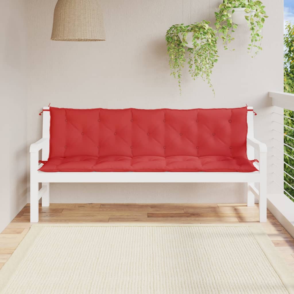 vidaXL Garden Bench Cushions 2 pcs Red 180x50x7cm Oxford Fabric