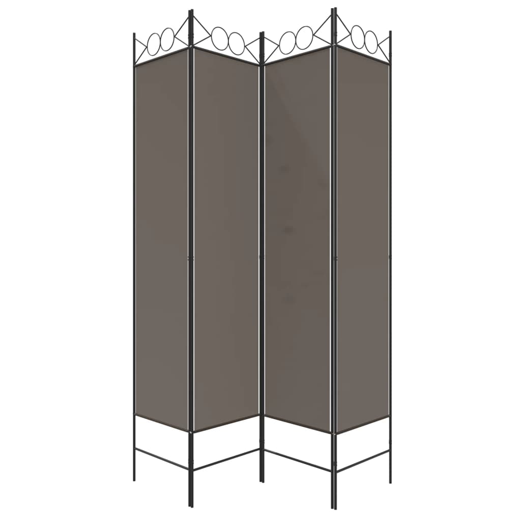vidaXL 4-Panel Room Divider Anthracite 160x220 cm Fabric