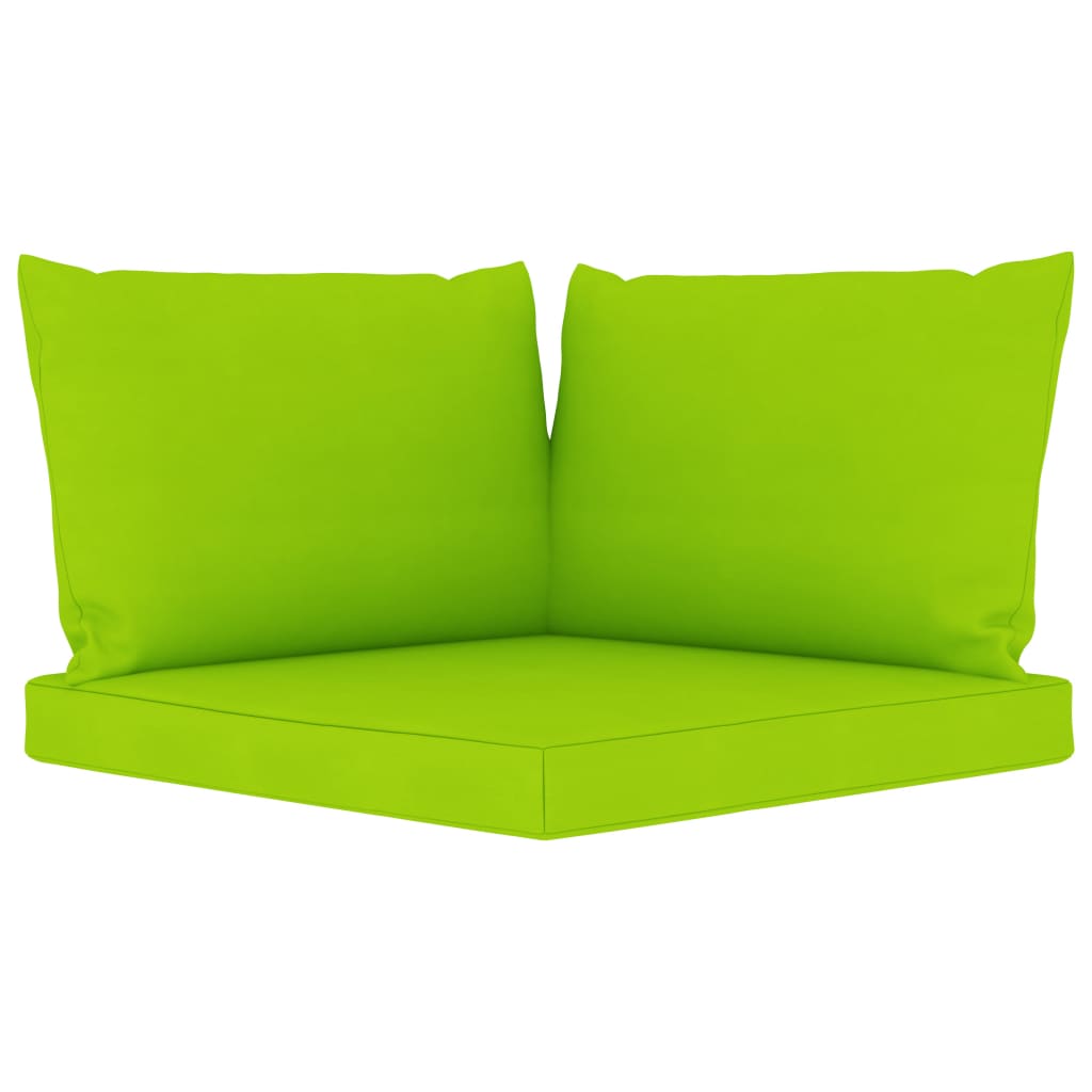 vidaXL 10 Piece Garden Lounge Set with Bright Green Cushions