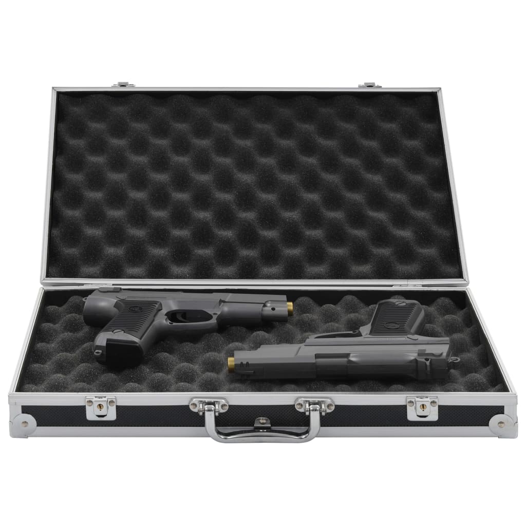 vidaXL Gun Case Aluminium ABS Black