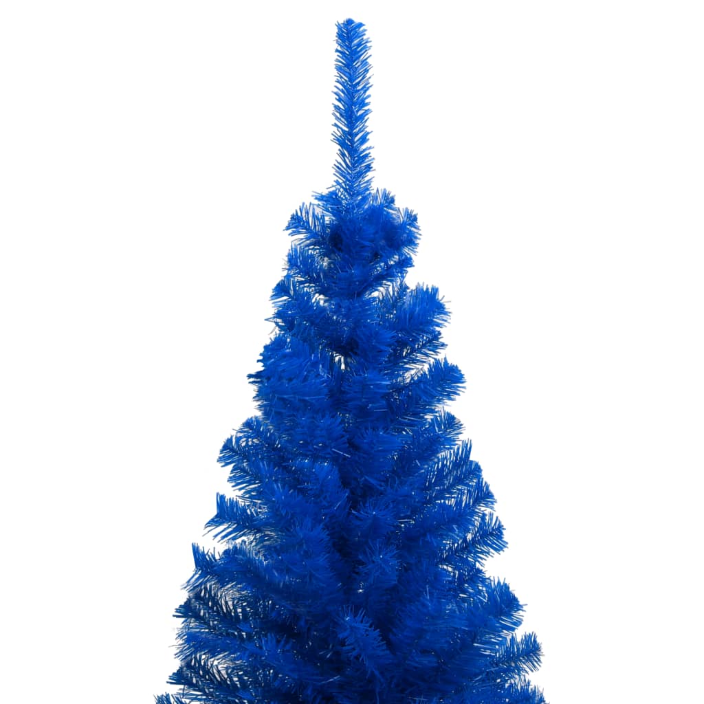 vidaXL Artificial Pre-lit Christmas Tree with Stand Blue 180 cm PVC