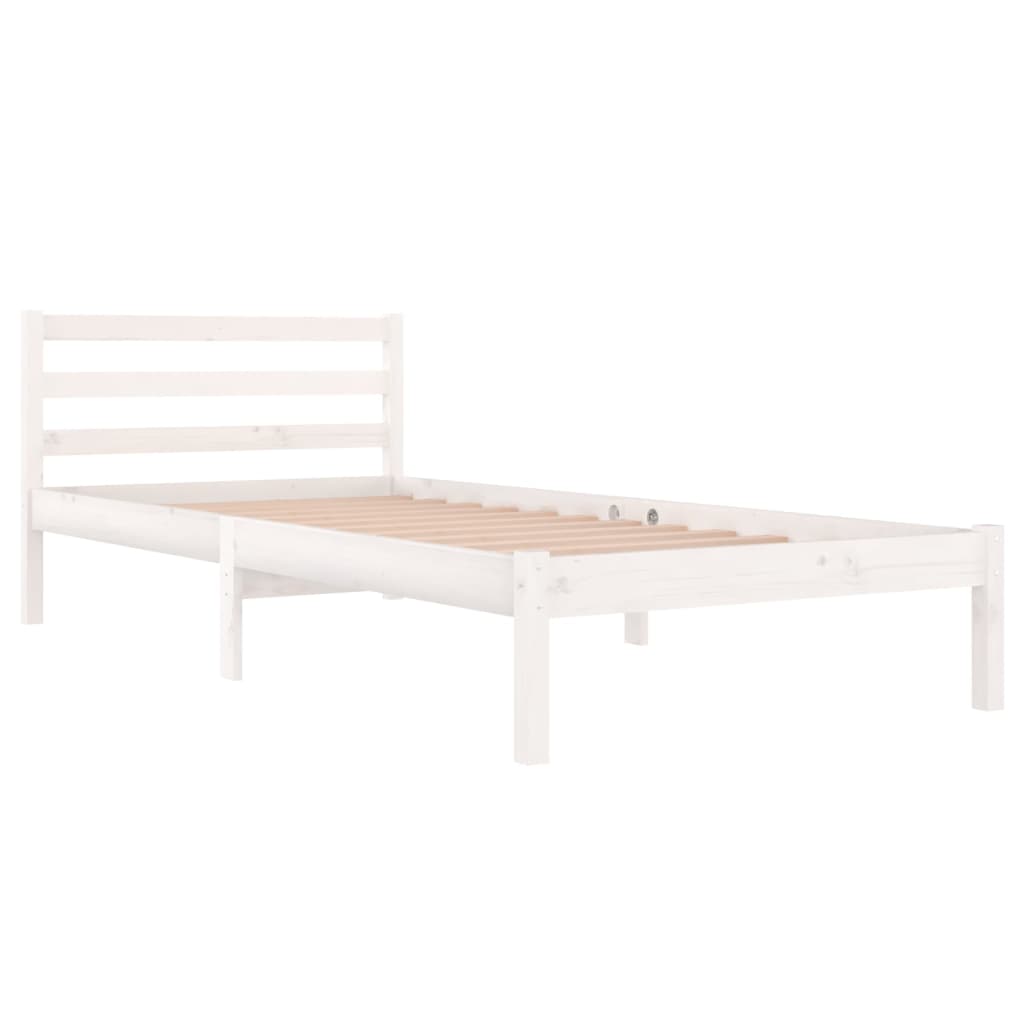 vidaXL Day Bed Solid Wood Pine 90x200 cm White
