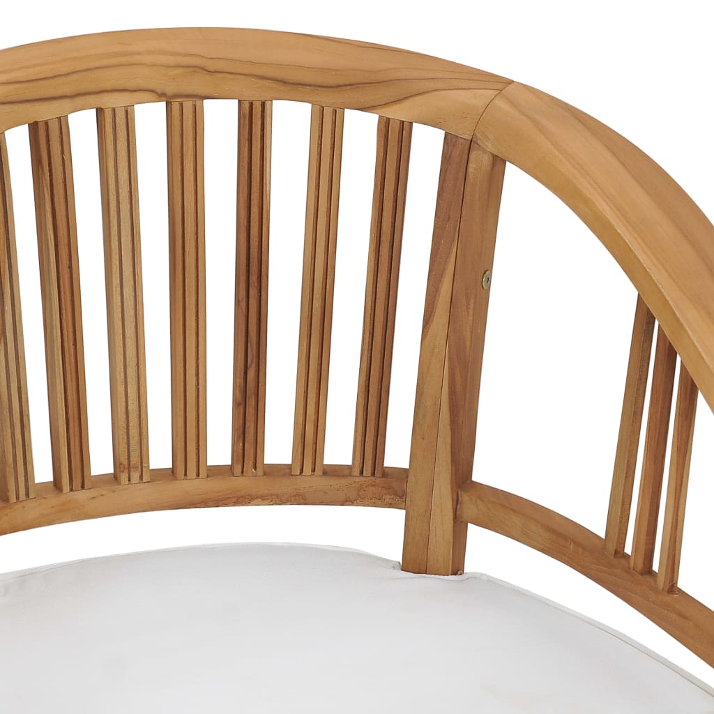 vidaXL Garden Chairs with Cushions 2 pcs Solid Teak Wood