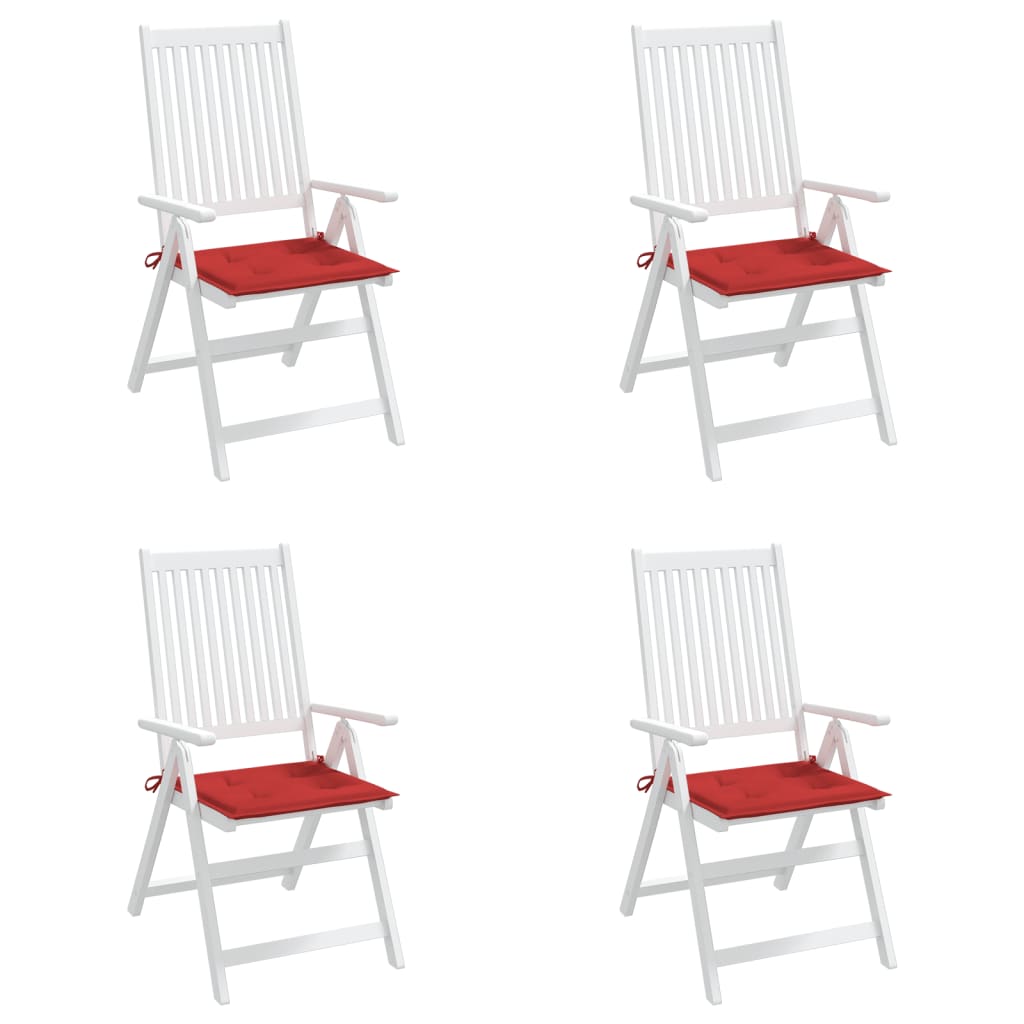vidaXL Garden Chair Cushions 4 pcs Red 50x50x3 cm Oxford Fabric