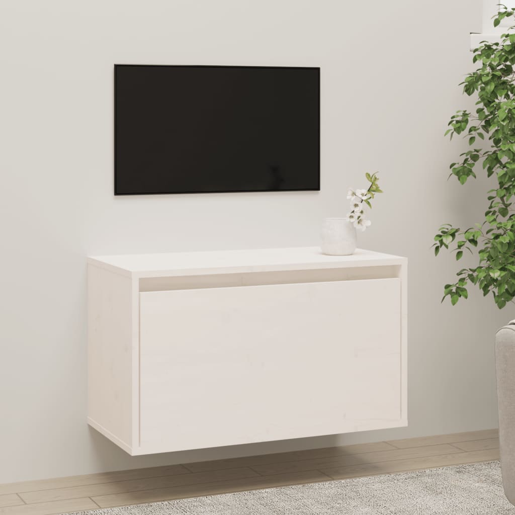 vidaXL Wall Cabinet White 60x30x35 cm Solid Pinewood
