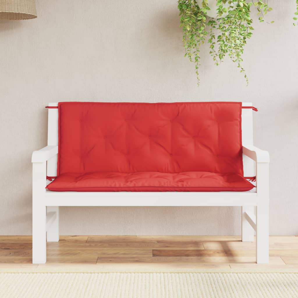 vidaXL Garden Bench Cushions 2 pcs Red 120x50x7cm Oxford Fabric