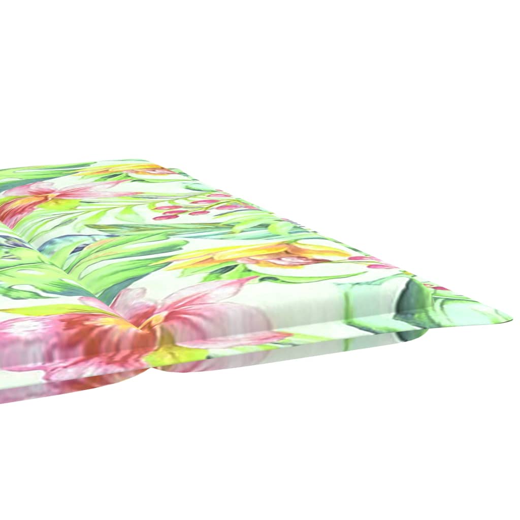 vidaXL Sun Lounger Cushion Leaf Pattern 186x58x3cm Oxford Fabric