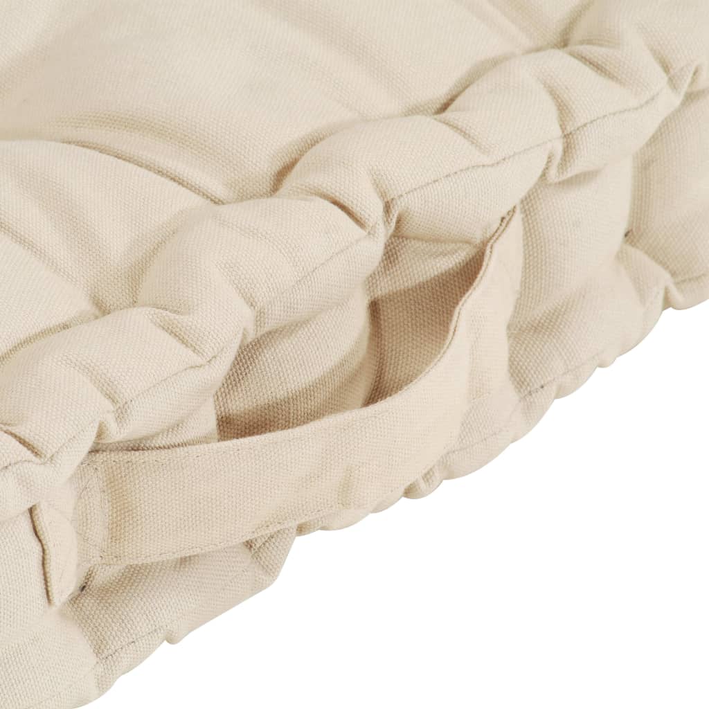 vidaXL Pallet Floor Cushions 4 pcs Beige Cotton