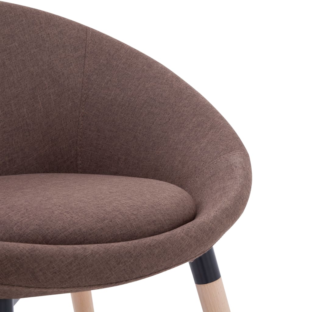 vidaXL Dining Chair Brown Fabric