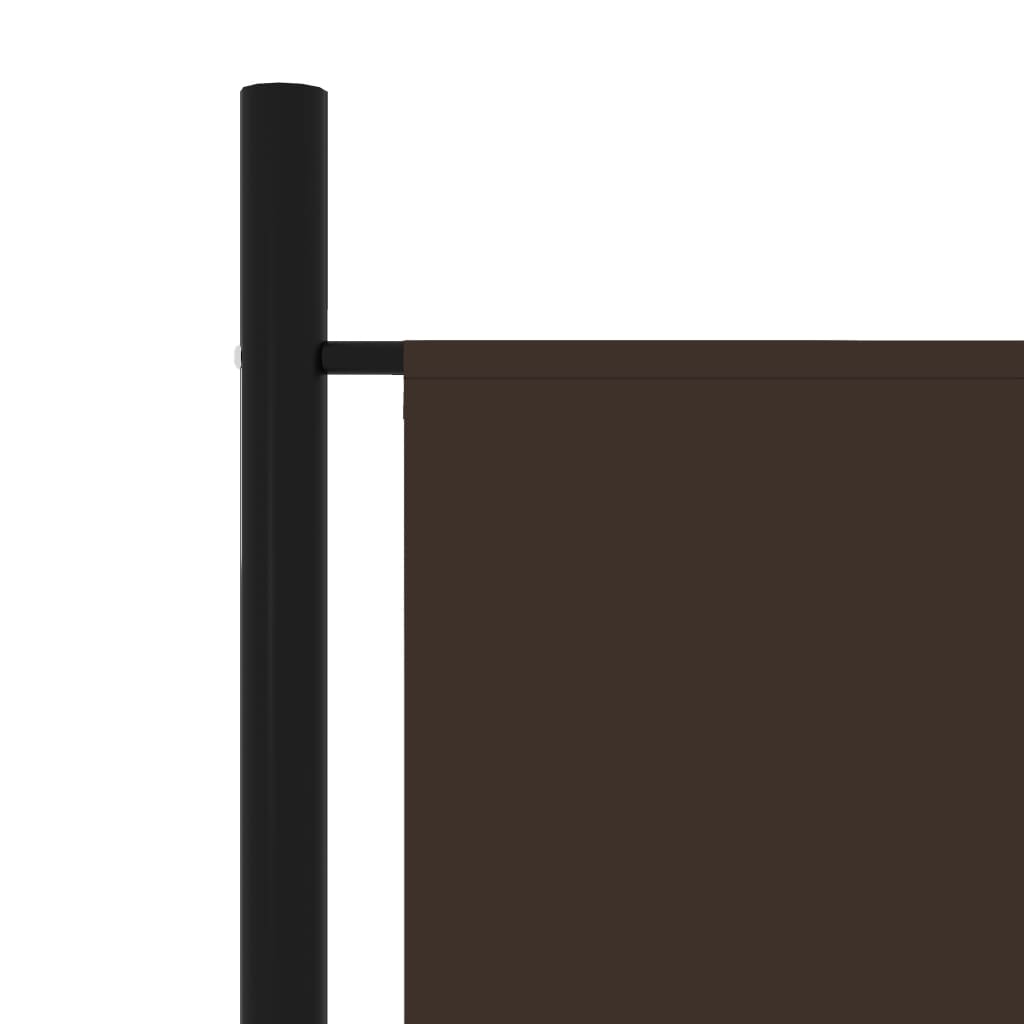 vidaXL 5-Panel Room Divider Brown 250x180 cm