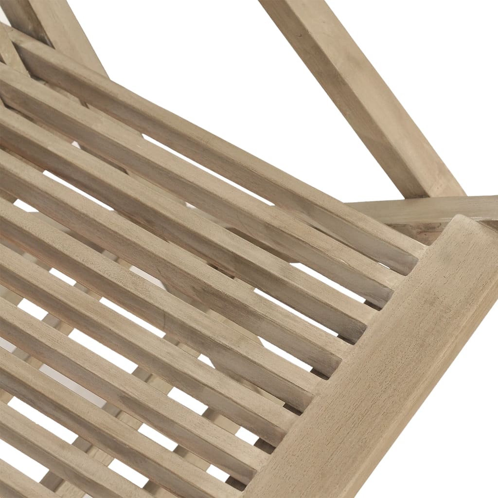 vidaXL Folding Garden Chairs 8 pcs Grey 56x61x89 cm Solid Wood Teak