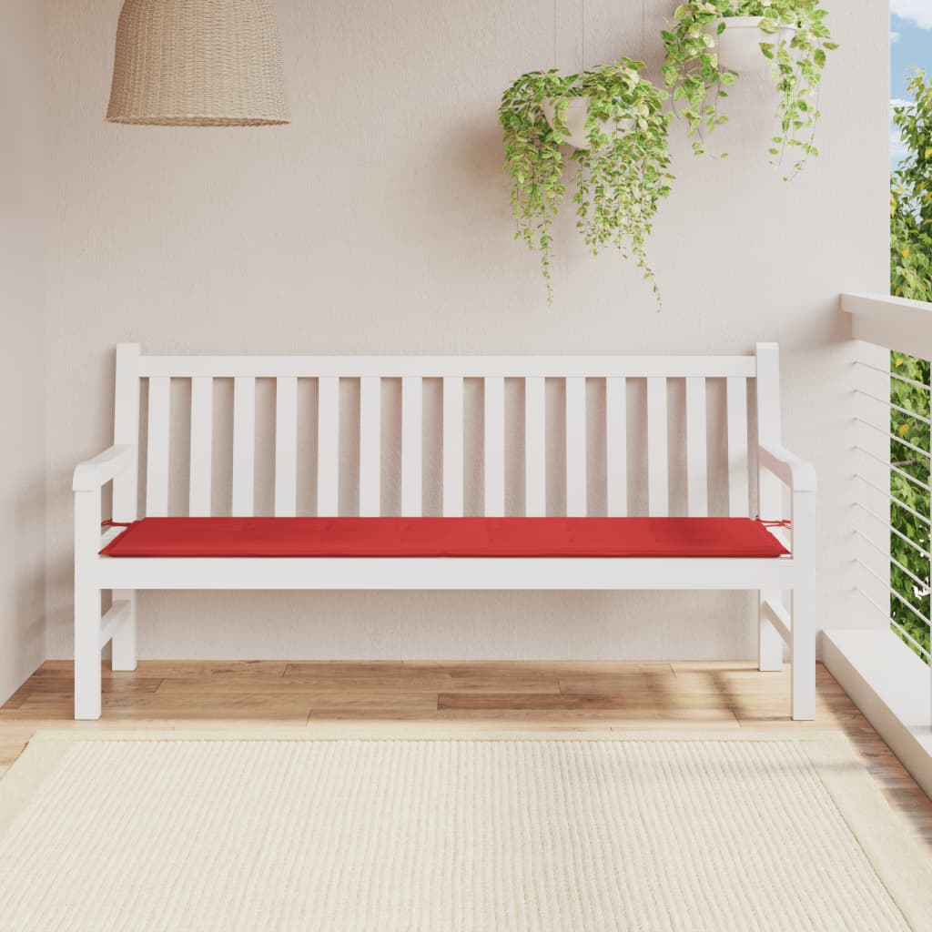 vidaXL Garden Bench Cushion Red 180x50x3 cm Oxford Fabric