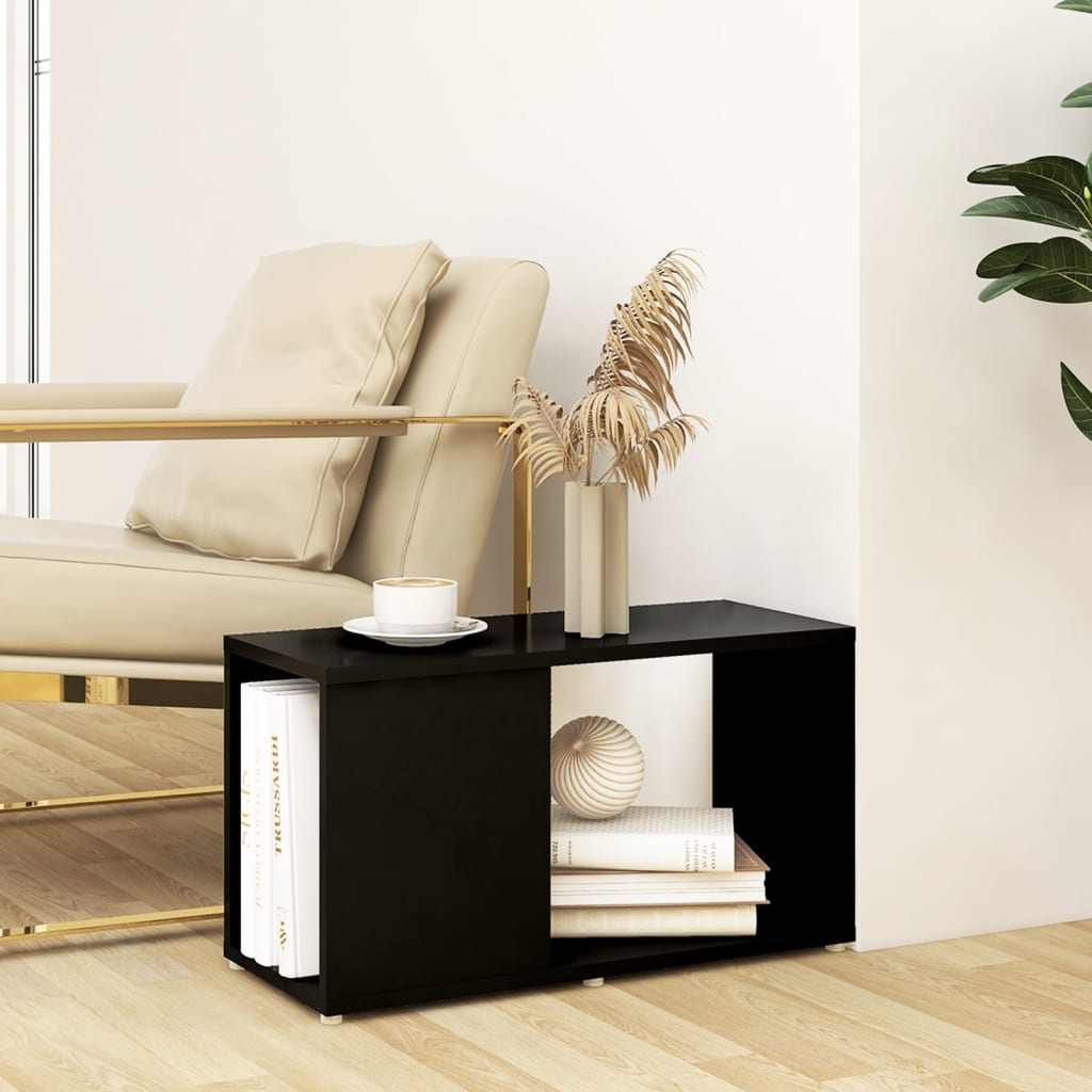 vidaXL TV Cabinet Black 60x24x32cm Engineered Wood