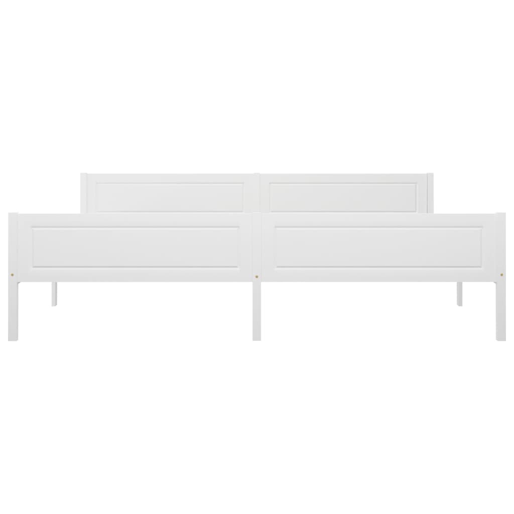 vidaXL Bed Frame Solid Pinewood White 200x200 cm