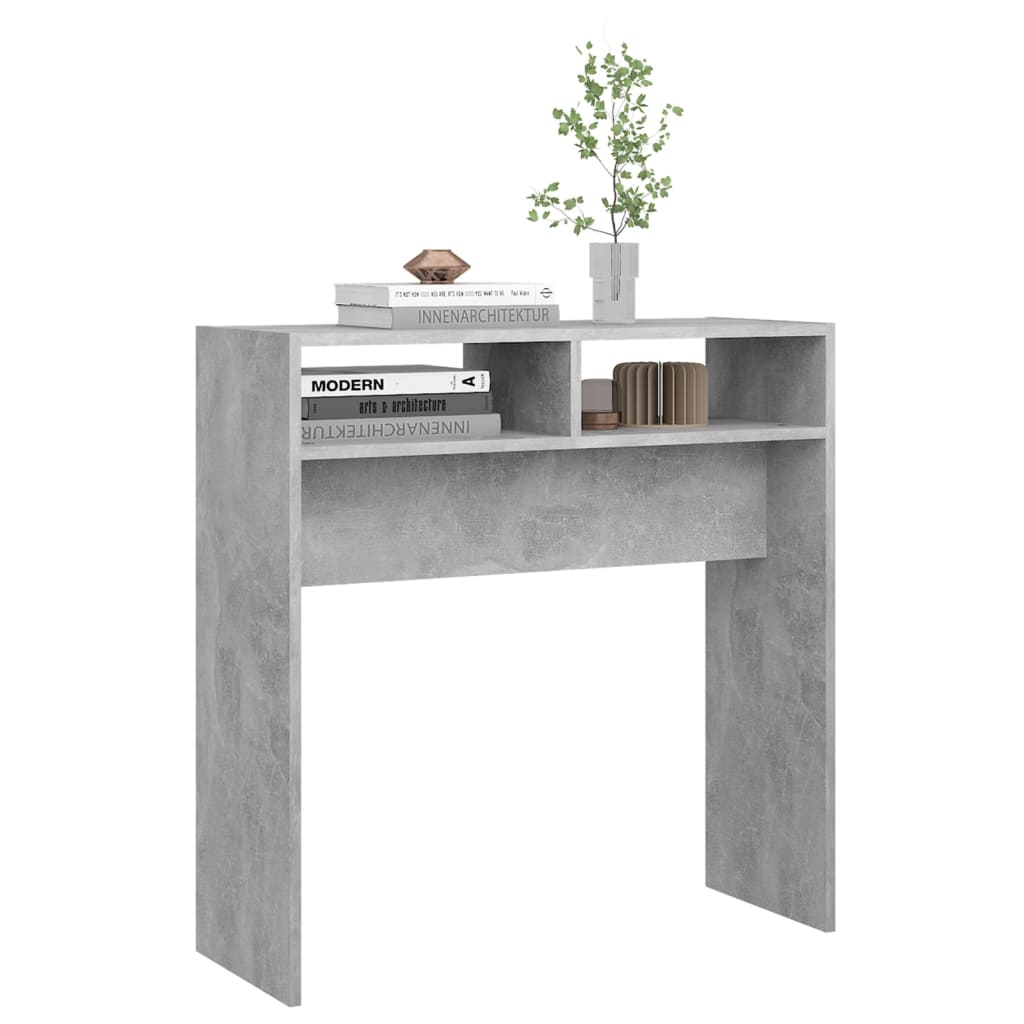 vidaXL Console Table Concrete Grey 78x30x80 cm Engineered Wood vidaXL.ae