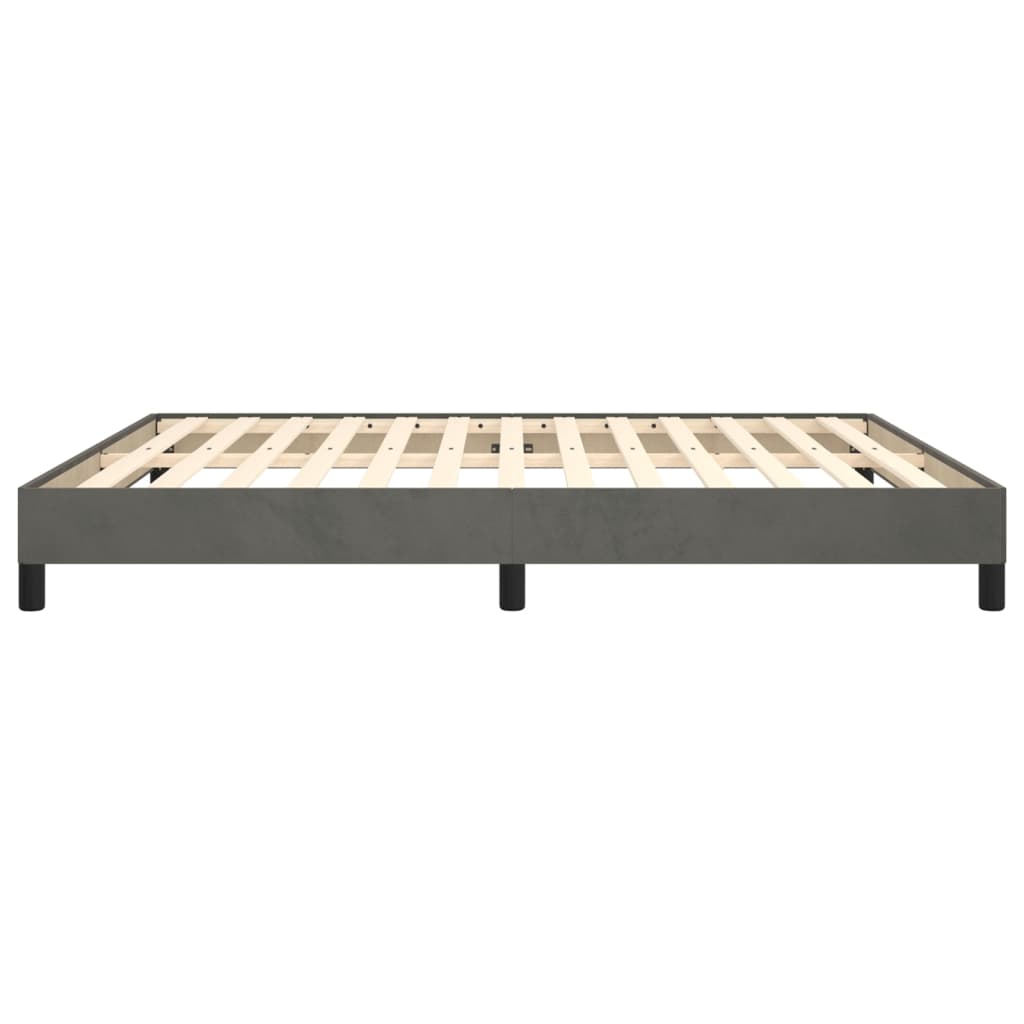 vidaXL Bed Frame without Mattress Dark Grey 183x203 cm King Velvet