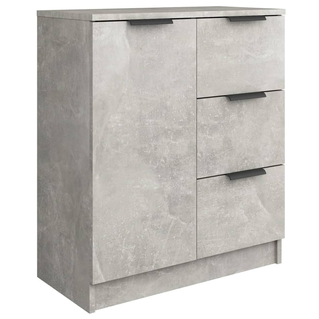 vidaXL Sideboards 2 pcs Concrete Grey 60x30x70 cm Engineered Wood