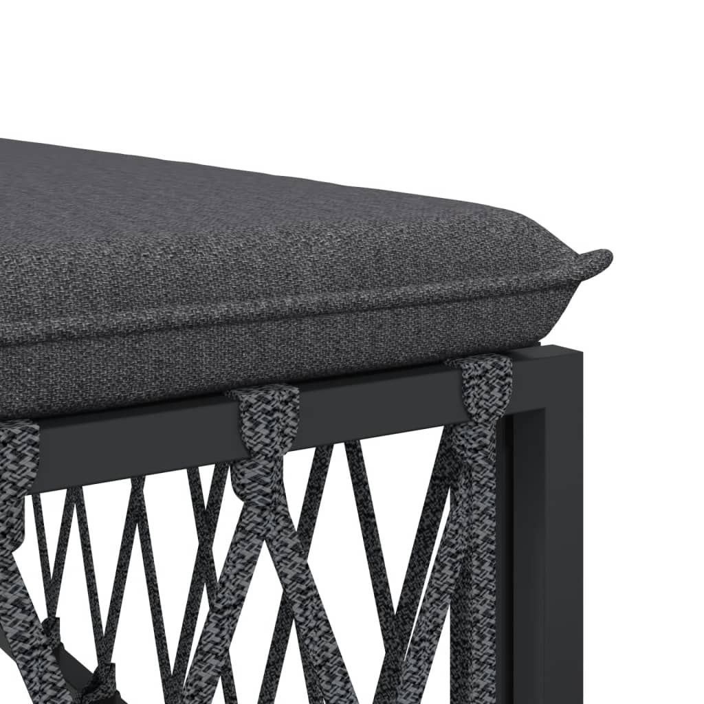 vidaXL 8 Piece Garden Lounge Set with Cushions Anthracite Steel